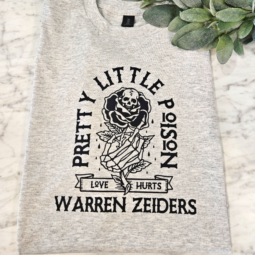 Warren zeiders shirt country rose skull pretty Lil poison trendy short sleeve